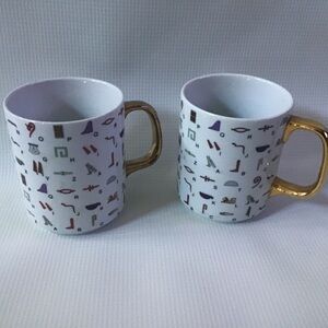 Fathi Mahmoud Egyptian motif coffee cups